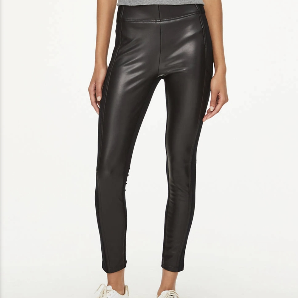Loft Faux Leather Black Stretch Leggings